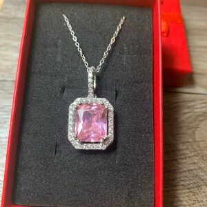 Elegant Pink Pendant Necklace